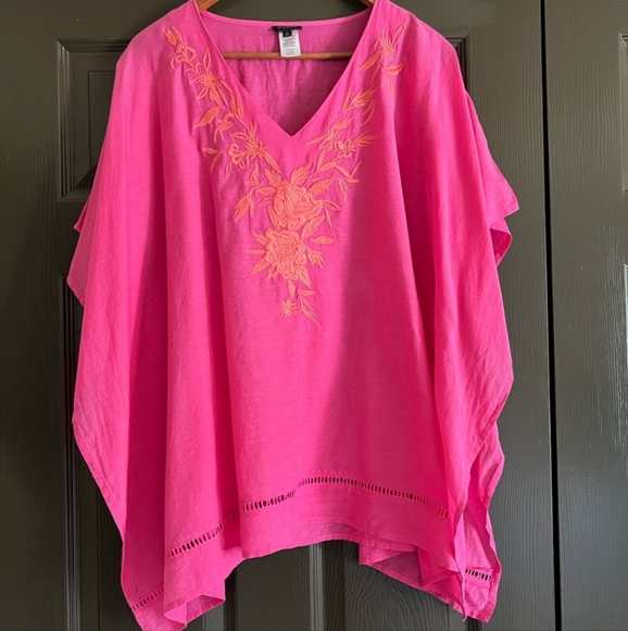 4/$15 SALE Talbots | Swim Cover Pull Over Beach Swimwear Medium Embroidered - Picture 7 of 10